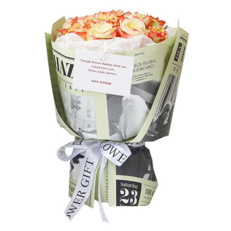 other Specialized Pearlescent Film and English Newspaper-Style Wrapping Paper for Bouquets