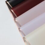 Jelly Mask [Cross-Border Exclusive] Wholesale Special: Frosted Floral Wrapping Paper with Gold-Edged Border — "Jelly Film" Style Bouquet Packaging