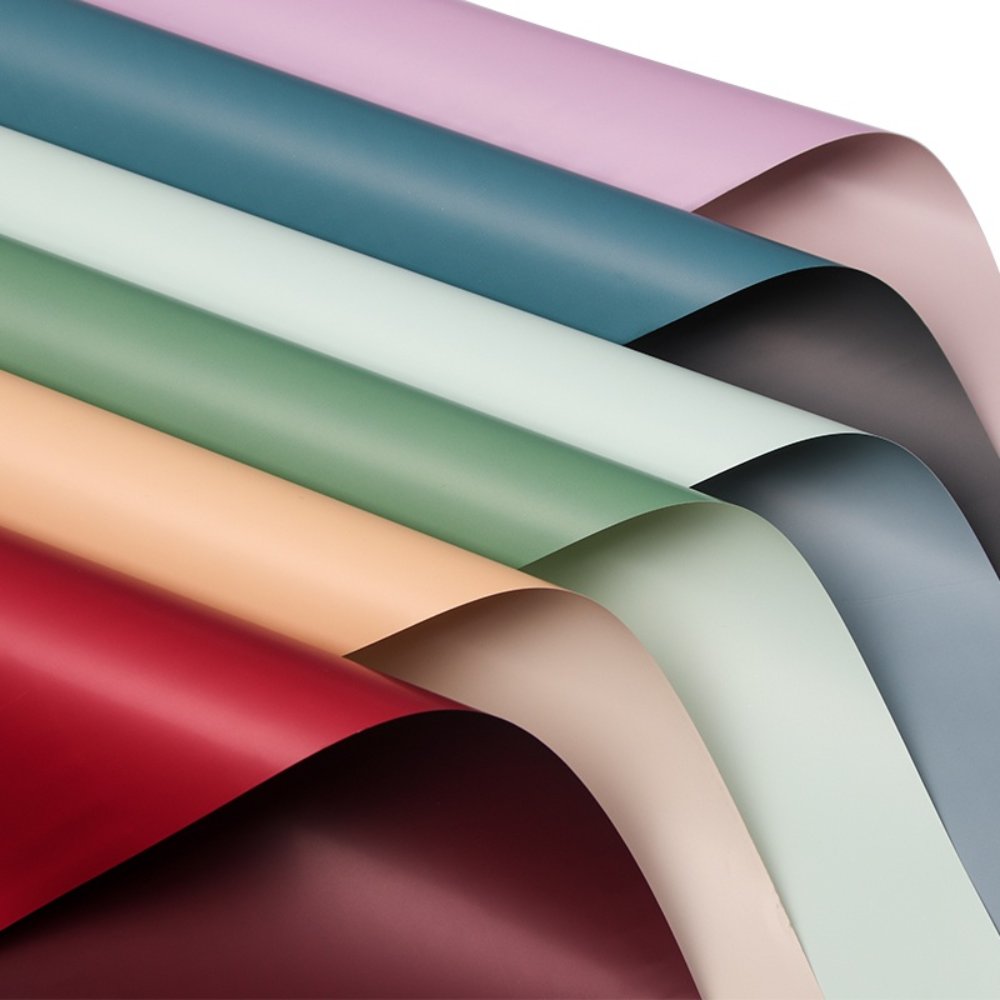 other Jiemi Floral Supplies — Florist's Waterproof, Two-Tone "Ouya" Wrapping Paper (Solid & Dual-Color Options) — Bouquet Packaging Paper